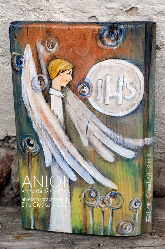 Anioł w Hostii Umocniony - prezent dla Chłopca z okazji Pierwszej Komunii
