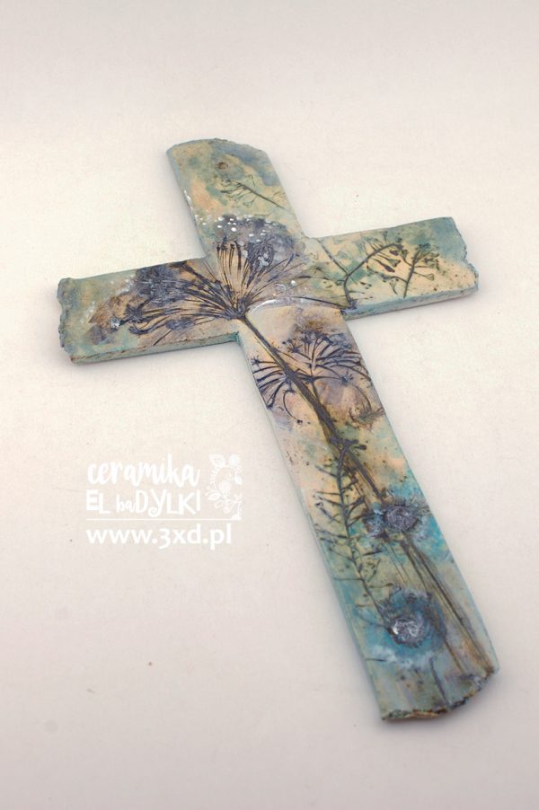 EL baDYLKI - ceramiczny unikatowy krzyż